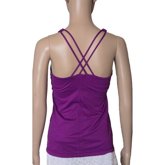 Lululemon Free to Be tank top Crossback Built-In bra purple size 6 - Picture 3 of 5